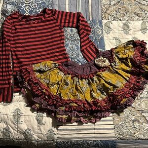 Mustard Pie skirt and top set size 6x